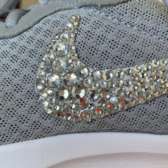 Nike Light Gray Sneakers with Sparkling Swoosh - Picture 3 of 17